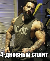 4-дневный сплит верх/низ для набора массы